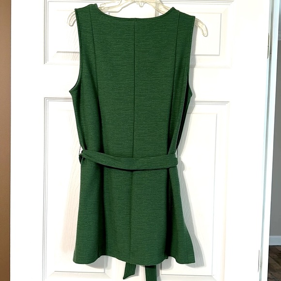 AnnTaylor Textured Belted Top - Picture 2 of 4